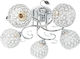 Keskor Modern Ceiling Mount Light with Socket E27 with Crystals in Silver color 50pcs