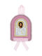 Prince Silvero Saint Icon Kids Talisman with Jesus Christ Pink from Silver MA-D1107E-R