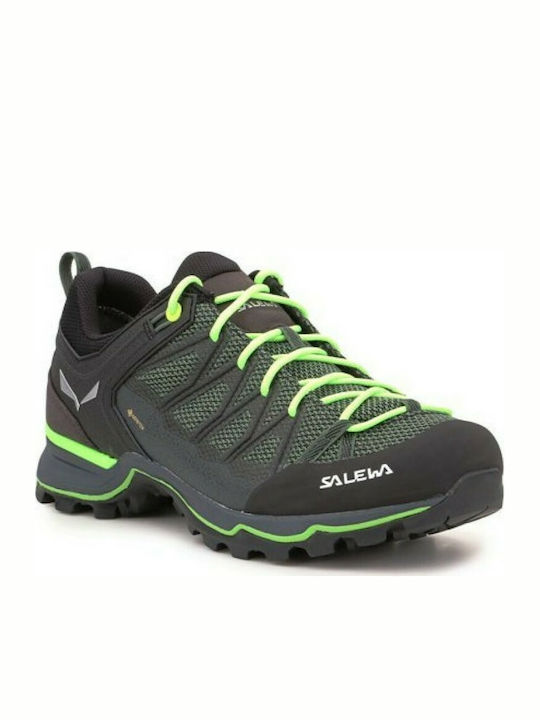 Salewa MTN Trainer Lite GTX Herren Wanderschuhe Wasserdicht mit Gore-Tex Membran Grün