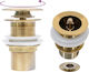vidaXL Cupru Supapă Chiuveta cu Ieșire 40mm și Dimensiune 6.4x6.4cm Auriu