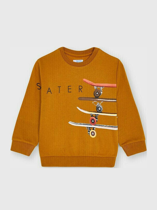Fleece Kids Sweatshirt Yellow Skater