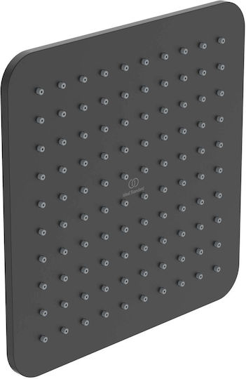 Ideal Standard Idealrain Τετράγωνη Κεφαλή Ντουζ 20x20cm Silk Black