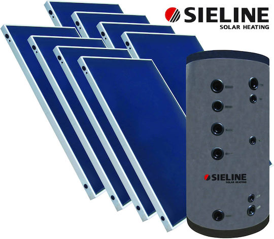 Sieline SH Σύστημα Βεβιασμένης Κυκλοφορίας 1000lt/16m² Glass με έναν Εναλλάκτη Διπλής Ενέργειας