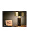 Lucide Lightning Mirasol Ceramic Table Lamp for Socket G9 with Gold Shade and Black Base