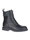 Leder Schwarz Stiefel