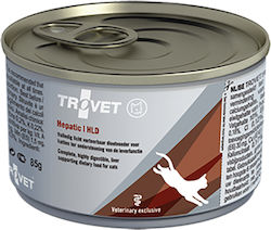 Trovet Hepatic Wet Food for Adult Cats for Liver Diseases In Can with 1pc 100gr