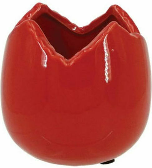 Marhome Easter Egg Porcelain Red 10x10x10cm
