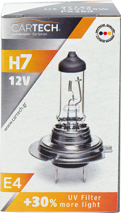 Halogen bulb H7 12V 55W UV filter (E4) - Leds