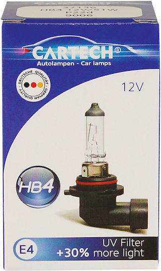 Cartech Lămpi Autoturismului HB4-9006 Halogen 12V 51W 1buc