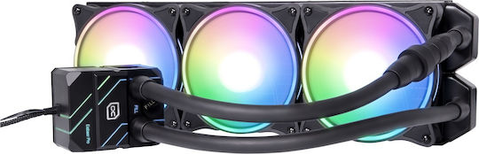 Alphacool Eisbaer Pro Aurora 360 Water Cooling System AIO CPU with 3 Fans 120mm and RGB Lighting