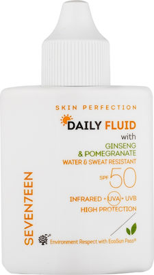 Seventeen Daily Fluid Waterproof Sunscreen Lotion Face SPF50 35ml