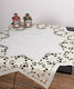 Silk Fashion Y21 Weihnachtlich Tischtuch Stoff Weiß L140xB140cm.