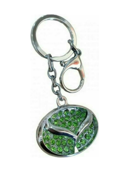 Metal key ring with diamonds MAZDA 2234-k