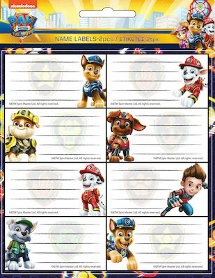 Gim Notebook Labels Paw Patrol The Movie 16pcs