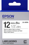 Epson LK-4WBN Label Maker Tape 9m x 12mm Black