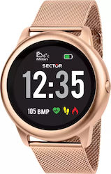 Sector S-01 46mm Smartwatch with Heart Rate Monitor (Rose Gold Metallic)