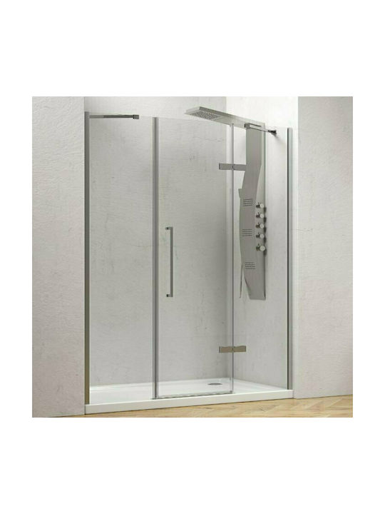 Karag Tinos 600 Shower Screen for Shower with Hinged Door 70x200cm 36cm Clear Glass