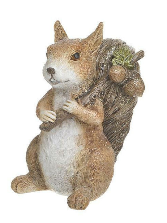 Inart Christmas Plastic Figure Squirrel Height 15cm