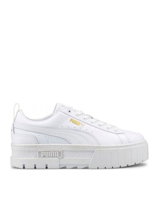 Mayze Damen Flatforms Sneakers Weiß