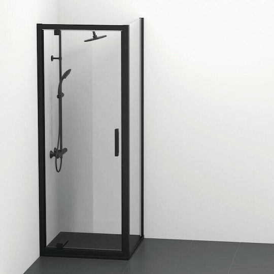 Ideal Standard Connect 2 Разделител на верандата Душ с Шарнир Врата 80x195см Черно