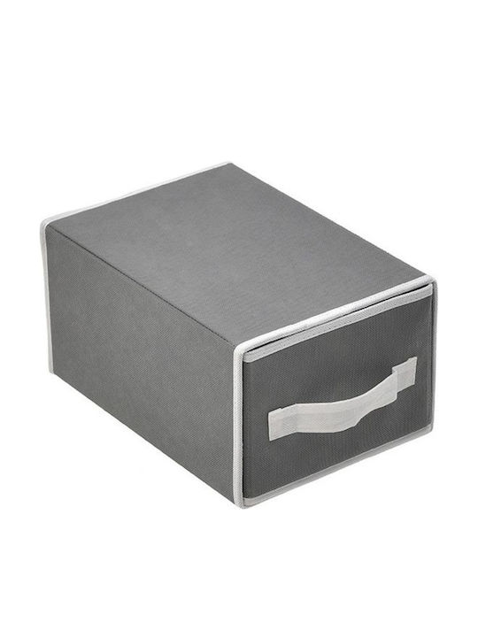 Click Υφασμάτινο Κουτί Αποθήκευσης με Καπάκι Γκρι 29x20x14cm
