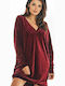 Awama Mini Dress Burgundy