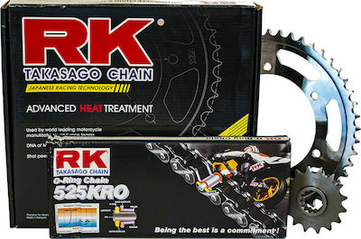 RK Chain & Sprocket Kit (15-47-525KRO) for Honda Transalp 600