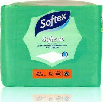 Softex Softene Plus Υποσέντονα Ακράτειας 60x60cm 15τμχ