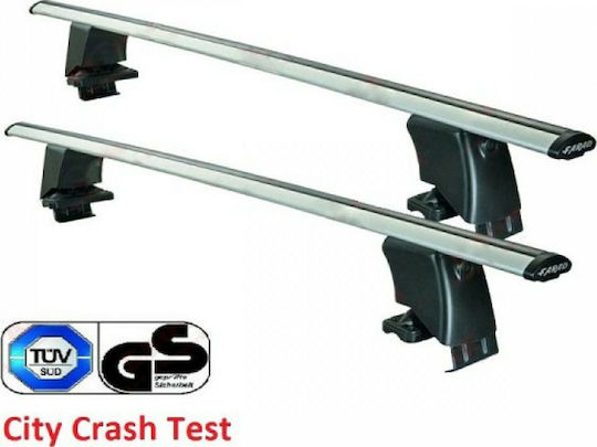 Farad Autodachträger Aluminium BS 056 für Nissan Qashqai 2007-2013 mit Dachträgerfüßen und Schloss Silber