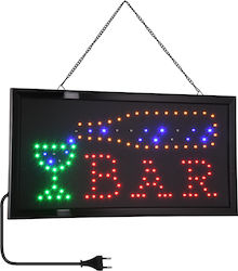 GloboStar Bar Κυλιόμενη Πινακίδα LED Μονής Όψης 48x25cm