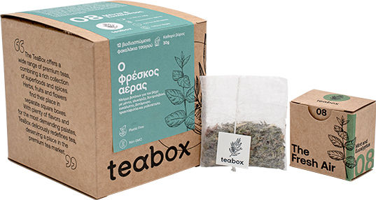 Teabox Μαύρο Τσάι Ο Φρέσκος Αέρας 12 Φακελάκια 24gr με Άρωμα Μέντα & Ευκάλυπτος