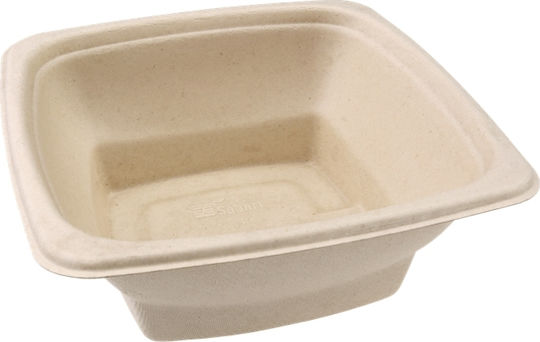 Sabert Set de 75 Boluri Containere alimentare din trestie de zahăr 18x18x6cm