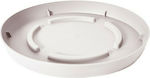 Plastona 10.01.00C20FW Round Plate Pot Floral White 14.7x14.7cm