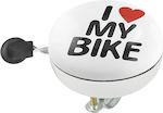 M-Wave Maxi Ding Dong I Love My Bike Kids' Bicycle Bell White