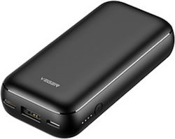 Veger S10 Power Bank 10000mAh 20W με Θύρα USB-A και Θύρα USB-C Power Delivery / Quick Charge 3.0 Μαύρο