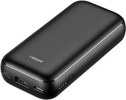 Veger VP1135 Power Bank 10000mAh 20W with USB-A Port and USB-C Port Power Delivery / Quick Charge 3.0 Black