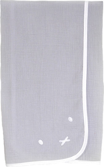 Miffy Muslin Swaddle Wrap Gray 80x80cm.