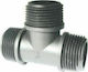 Palaplast 3311/0232 T Shaped Connector Pipe with Male Thread 19x25.4x19mm