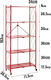 Metallic Outdoor Shelving Unit with 5 Shelves Red 71.5x34x163cm