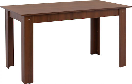 Table Kitchen Wooden Walnut 140x80x77cm