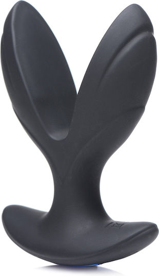XR Zeus Electro Spread 64x Vibrating & E-Stim Silicone But Plug for Electro-stimulation in Black Color