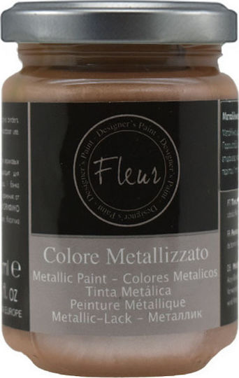 Fleur Colore Metallizzato Υγρό Χρώμα Χειροτεχνίας Ροζ Cosmo Rose Gold 130ml