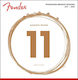 Fender Комплект 80/20 Бронз Хорди за Акустична китара 60CL Phosphor Bronze По поръчка Леки 11 - 52"