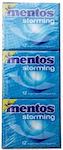 Mentos 12 Chewing gum Storming with Μέντα Flavour Sugar Free 12pcs 33gr