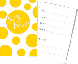 BBS 128245Polka Dot Yellow Invitations with Envelopes 8 Pieces. BBS 128245Polka Dot Yellow Invitations with Envelopes 8 Pieces.