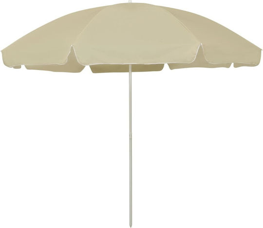 vidaXL Folding Beach Umbrella Diameter 3m with UV Protection Yellow