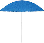 vidaXL Beach Umbrella Diameter 3m with UV Protection Blue