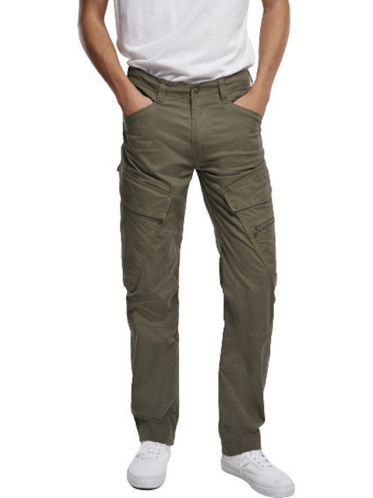 Hose Cargo Elastisch in Schlanker Passform Olive