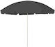 vidaXL Beach Umbrella Diameter 3m Grey