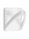 Inofix Ribbon Άγκιστρο Μπάνιου Μονό με Αυτοκόλλητο ​6.5x4.5cm White